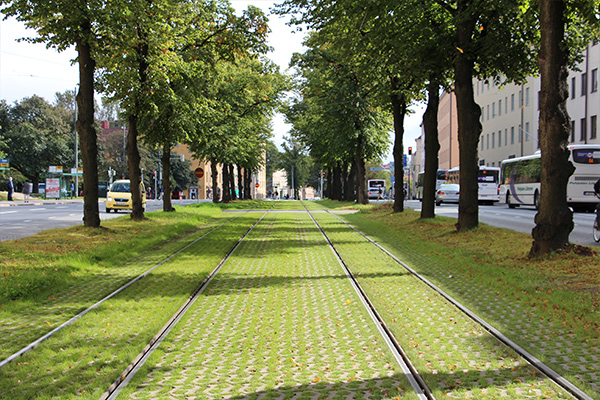Hulevesikivet raitiovaunulinjalla